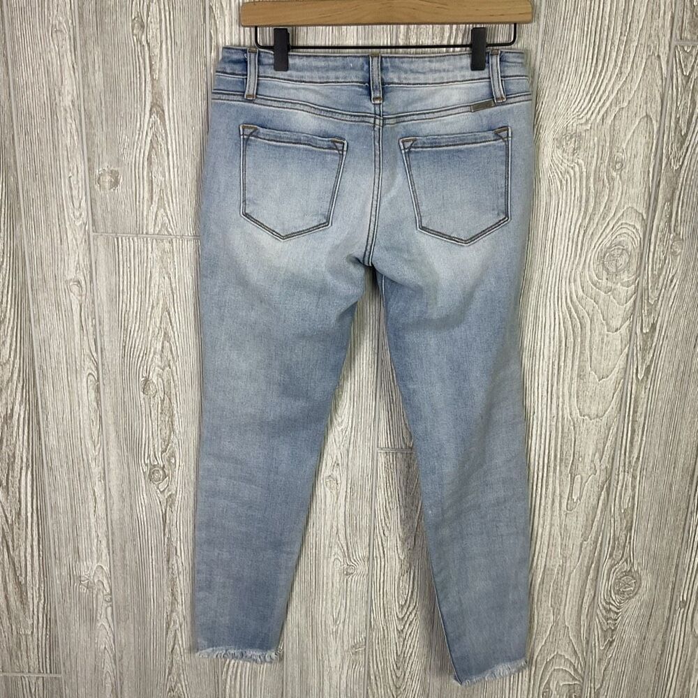 KanCan Distressed Ankle Skinny Jeans Women’s 9/28 Raw Hem Light Wash #KC8392 - Picture 7 of 10